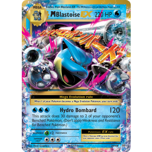 Rare Holo EX M Blastoise-EX 22/108 Pokemon TCG XY Evolutions