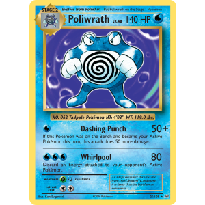 Rare Holo Poliwrath 25/108 Pokemon TCG XY Evolutions