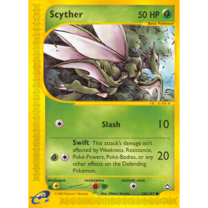 Scyther 106/147 Pokemon TCG E-Card Aquapolis