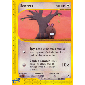 Sentret 107/147 Pokemon TCG E-Card Aquapolis