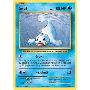 Seel 28/108 Pokemon TCG XY Evolutions