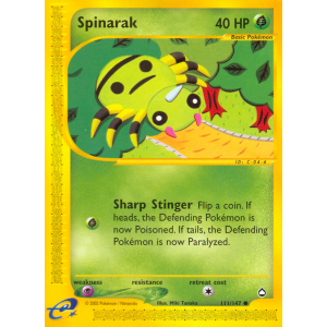 Spinarak 111/147 Pokemon TCG E-Card Aquapolis