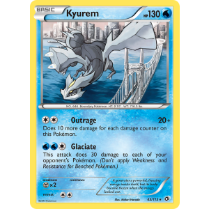 Rare Holo Kyurem 43/113 Pokemon TCG Black & White Legendary Treasures