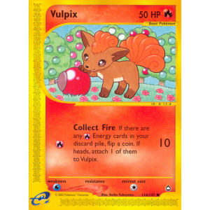 Vulpix 116/147 Pokemon TCG E-Card Aquapolis