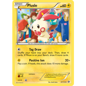 Plusle 47/113 Pokemon TCG Black & White Legendary Treasures