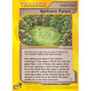 Apricorn Forest 118/147 Pokemon TCG E-Card Aquapolis