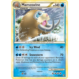 Rare Holo Mamoswine 5/102 Pokemon TCG HeartGold & SoulSilver HSTriumphant