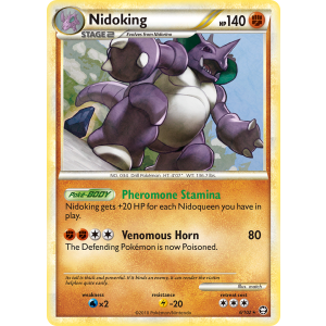 Rare Holo Nidoking 6/102 Pokemon TCG HeartGold & SoulSilver HSTriumphant