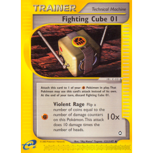 Fighting Cube 01 121/147 Pokemon TCG E-Card Aquapolis