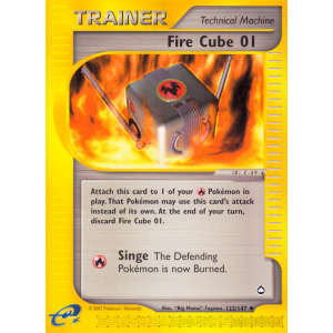 Fire Cube 01 122/147 Pokemon TCG E-Card Aquapolis