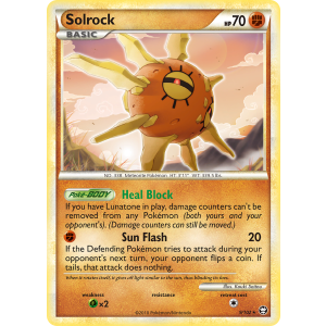 Rare Holo Solrock 9/102 Pokemon TCG HeartGold & SoulSilver HSTriumphant