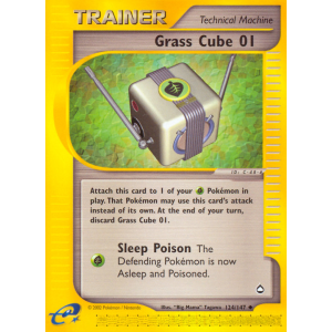 Grass Cube 01 124/147 Pokemon TCG E-Card Aquapolis