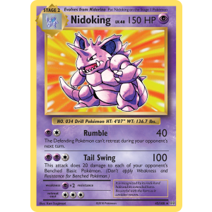 Rare Holo Nidoking 45/108 Pokemon TCG XY Evolutions