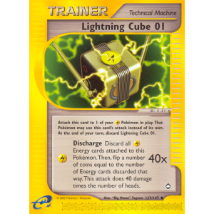 Lightning Cube 01 127/147 Pokemon TCG E-Card Aquapolis