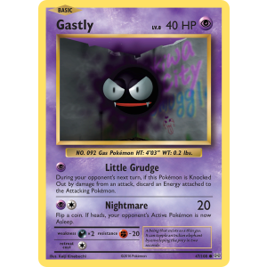 Gastly 47/108 Pokemon TCG XY Evolutions