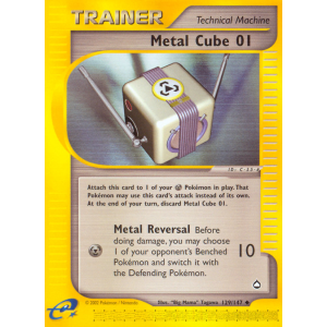 Metal Cube 01 129/147 Pokemon TCG E-Card Aquapolis