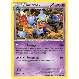 Toxicroak 63/113 Pokemon TCG Black & White Legendary Treasures