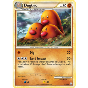 Dugtrio 19/102 Pokemon TCG HeartGold & SoulSilver HSTriumphant