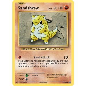 Sandshrew 54/108 Pokemon TCG XY Evolutions