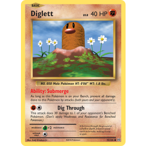 Diglett 55/108 Pokemon TCG XY Evolutions