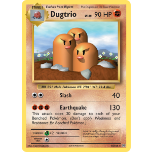 Dugtrio 56/108 Pokemon TCG XY Evolutions