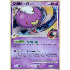 Rare Holo Drifblim FB 3/147 Pokemon TCG Platinum Supreme Victors