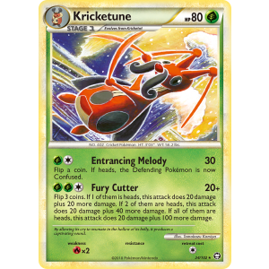 Kricketune 24/102 Pokemon TCG HeartGold & SoulSilver HSTriumphant