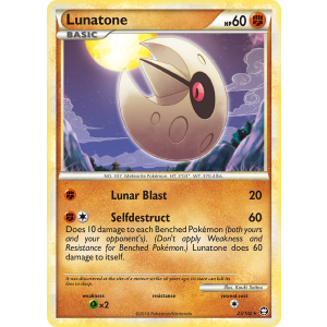 Lunatone 25/102 Pokemon TCG HeartGold & SoulSilver HSTriumphant