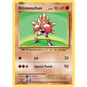 Rare Holo Hitmonchan 62/108 Pokemon TCG XY Evolutions