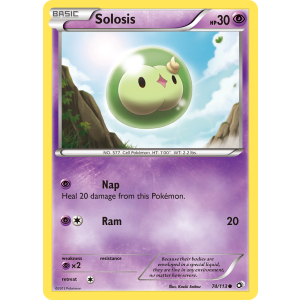 Solosis 74/113 Pokemon TCG Black & White Legendary Treasures