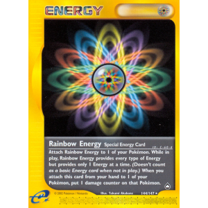 Rainbow Energy 144/147 Pokemon TCG E-Card Aquapolis