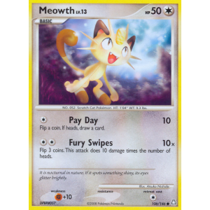 Meowth 106/146 Pokemon TCG Diamond & Pearl Legends Awakened