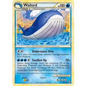 Wailord 31/102 Pokemon TCG HeartGold & SoulSilver HSTriumphant