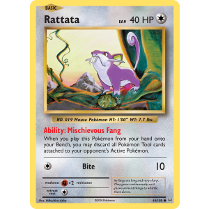 Rattata 66/108 Pokemon TCG XY Evolutions