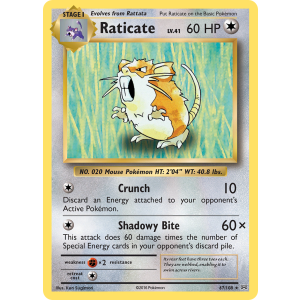 Raticate 67/108 Pokemon TCG XY Evolutions