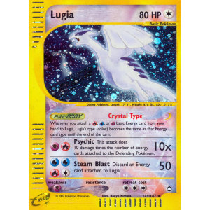 Rare Secret Lugia 149/147 Pokemon TCG E-Card Aquapolis