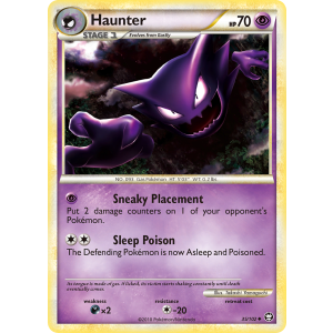 Haunter 35/102 Pokemon TCG HeartGold & SoulSilver HSTriumphant