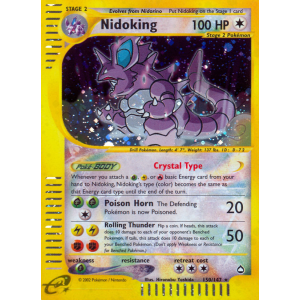 Rare Secret Nidoking 150/147 Pokemon TCG E-Card Aquapolis