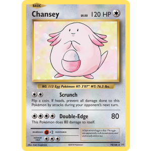 Rare Holo Chansey 70/108 Pokemon TCG XY Evolutions