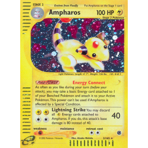 Rare Holo Ampharos 2/165 Pokemon TCG E-Card Expedition Base Set