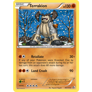 Rare Holo Terrakion 84/113 Pokemon TCG Black & White Legendary Treasures