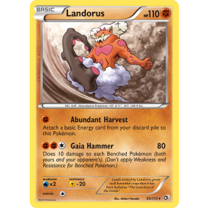 Rare Holo Landorus 85/113 Pokemon TCG Black & White Legendary Treasures