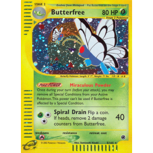 Rare Holo Butterfree 5/165 Pokemon TCG E-Card Expedition Base Set