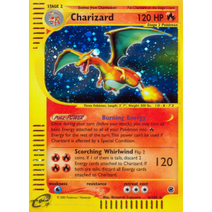 Rare Holo Charizard 6/165 Pokemon TCG E-Card Expedition Base Set