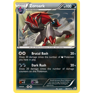 Rare Holo Zoroark 90/113 Pokemon TCG Black & White Legendary Treasures