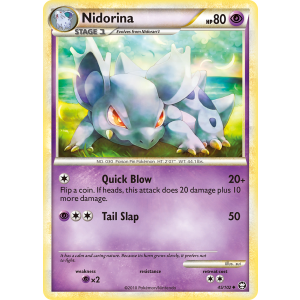 Nidorina 45/102 Pokemon TCG HeartGold & SoulSilver HSTriumphant