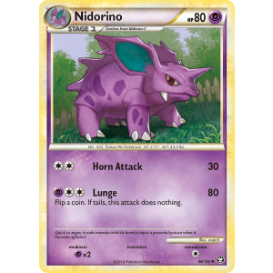 Nidorino 46/102 Pokemon TCG HeartGold & SoulSilver HSTriumphant