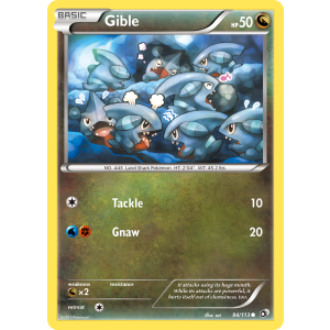 Gible 94/113 Pokemon TCG Black & White Legendary Treasures