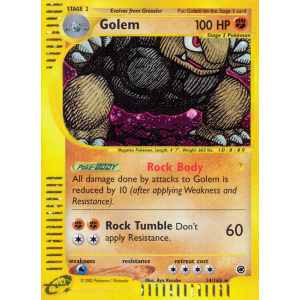 Rare Holo Golem 14/165 Pokemon TCG E-Card Expedition Base Set