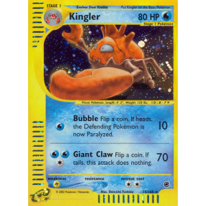 Rare Holo Kingler 15/165 Pokemon TCG E-Card Expedition Base Set